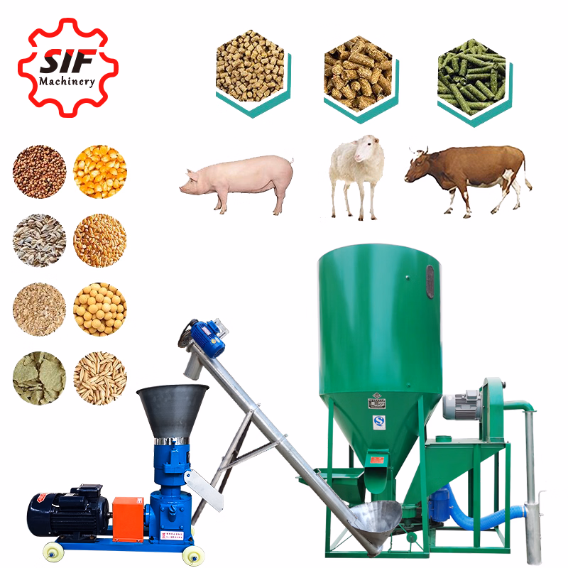 The New Animal Feed Pellet Plant Machine for Small Poultry Feed Production Pellet Machine Feed Line
