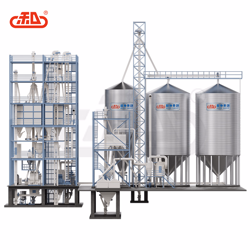Complete Feed Production Line with Hammer Mill for Grinding Corn and Soybean Meal