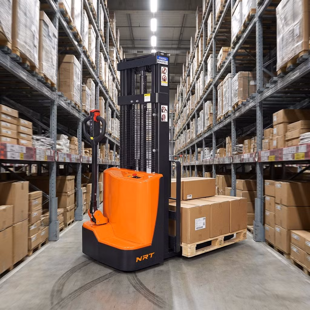 Nrteectric Stacker 1.5t Controller Ride-on Electric Palletlifter Stacker for Materia Handling