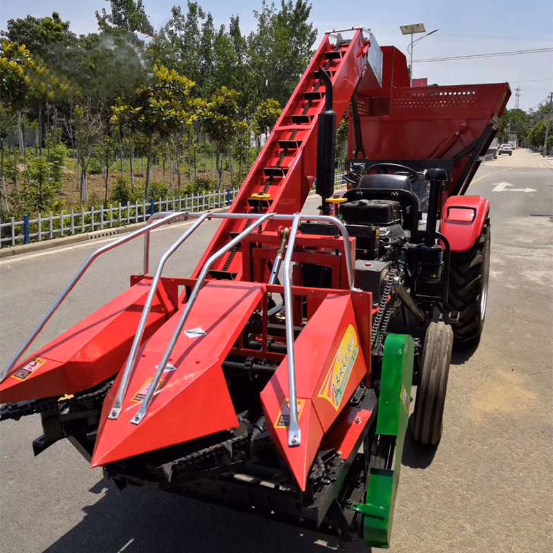Hydraulic Dump Silo Corn Harvesting Equipment Small Combined Harvest Tractor