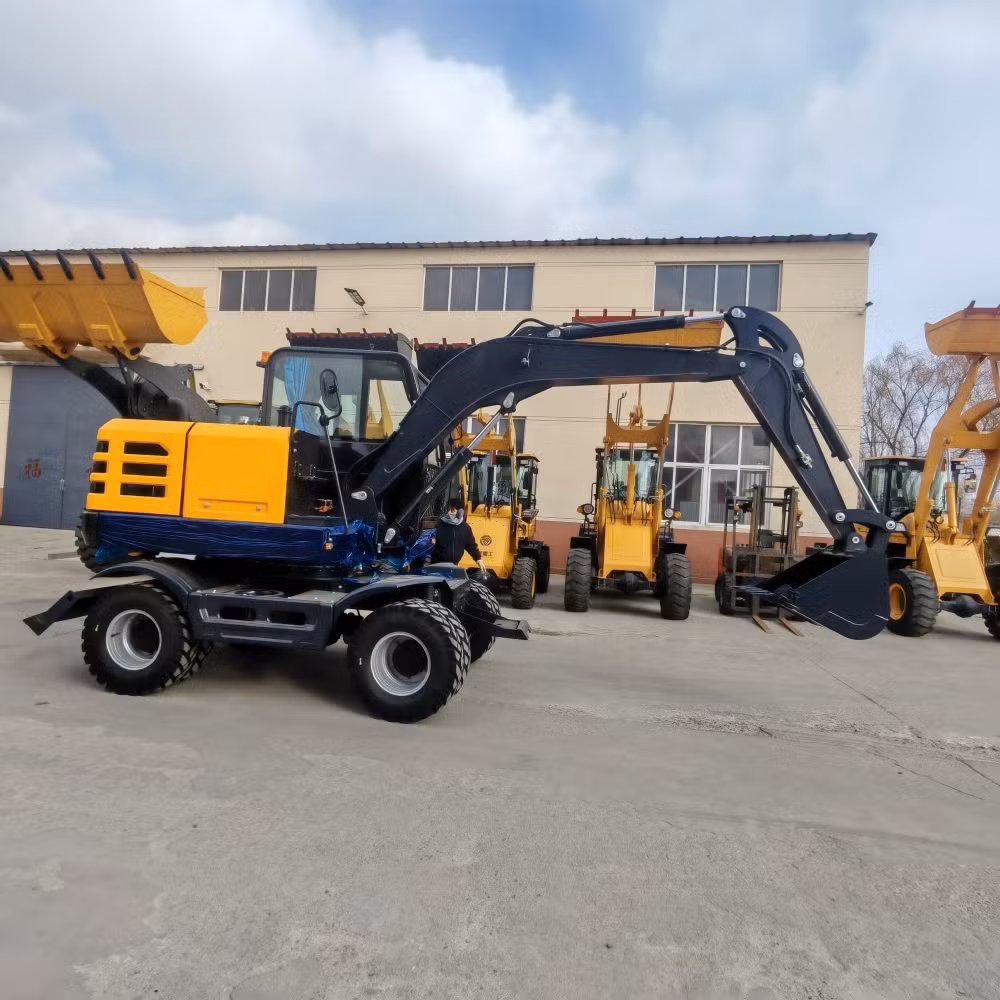 K85W Eco with Fuel Efficiency Advanced Hydraulic Wheel Excavator