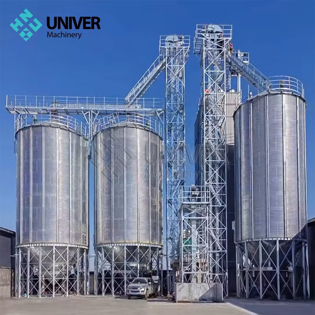 High Quality Drag Chain Conveyor 45 Degree Steel Hopper Bottom Grain Elevator Ventilation Silos
