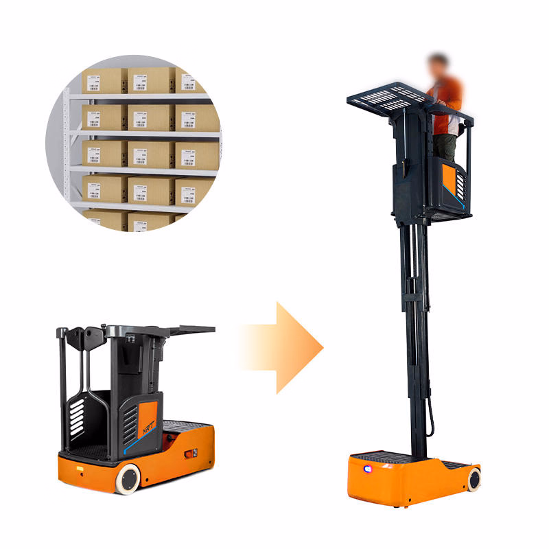 High-Power Battery Order Picker 0.2ton Drive Automatic Forklift