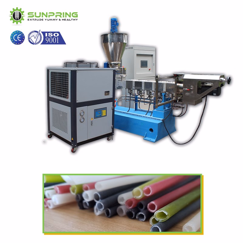Flexible Biodegradable Edible Used Artistic Rice Powder Based Drinking Straw Products Forming Making Machine Production Line Processing Equipment Price Factory