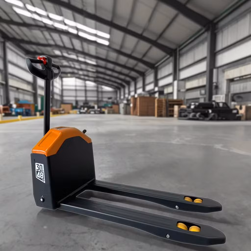 Electric Lifting Height 115mm Fork Electric Lead Acid Battery Operated Pallet Truck