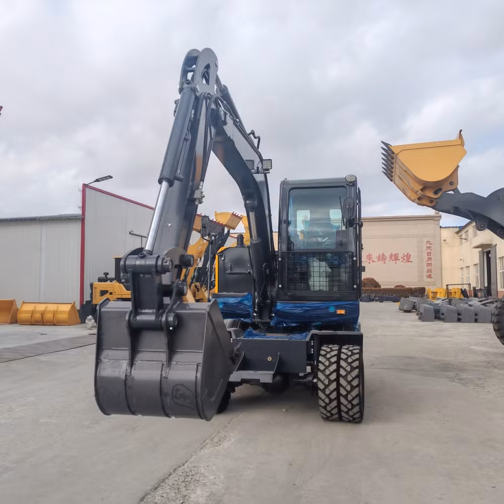 Professional Manufacturing 7 Ton K85W Small Wheel Excavator
