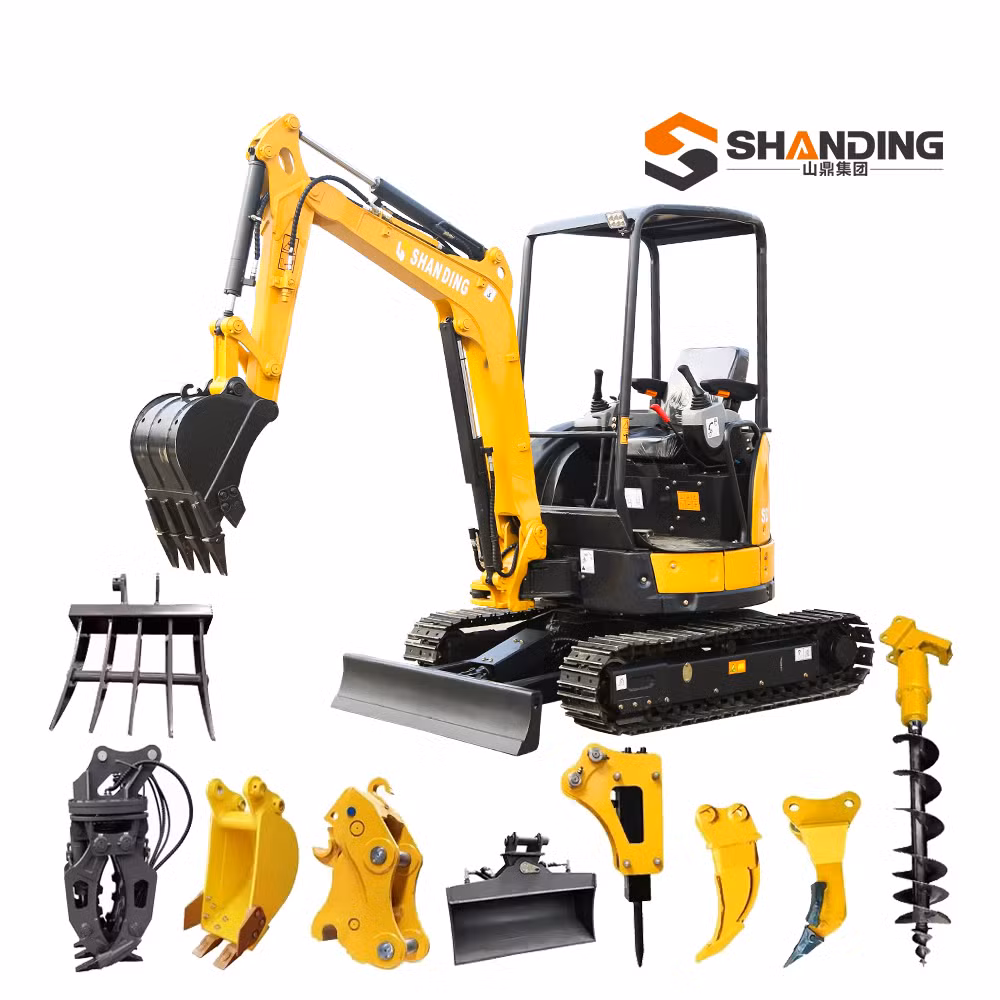 0.6ton 0.8ton 1ton 1.8 Ton 4ton Mini Excavator Hydraulic Small Home Garden Rubber Crawler Mini Bagger/ Digger/ Excavators
