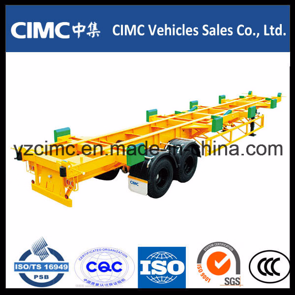 Cimc 2 Axles 65 Ton Skeletal Container Port Trailer