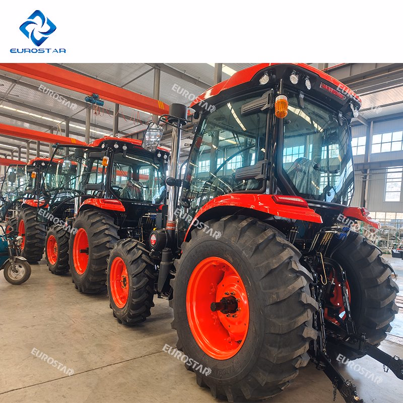 90HP China Agriculture 4WD Tractors for Farm with Front Loader
