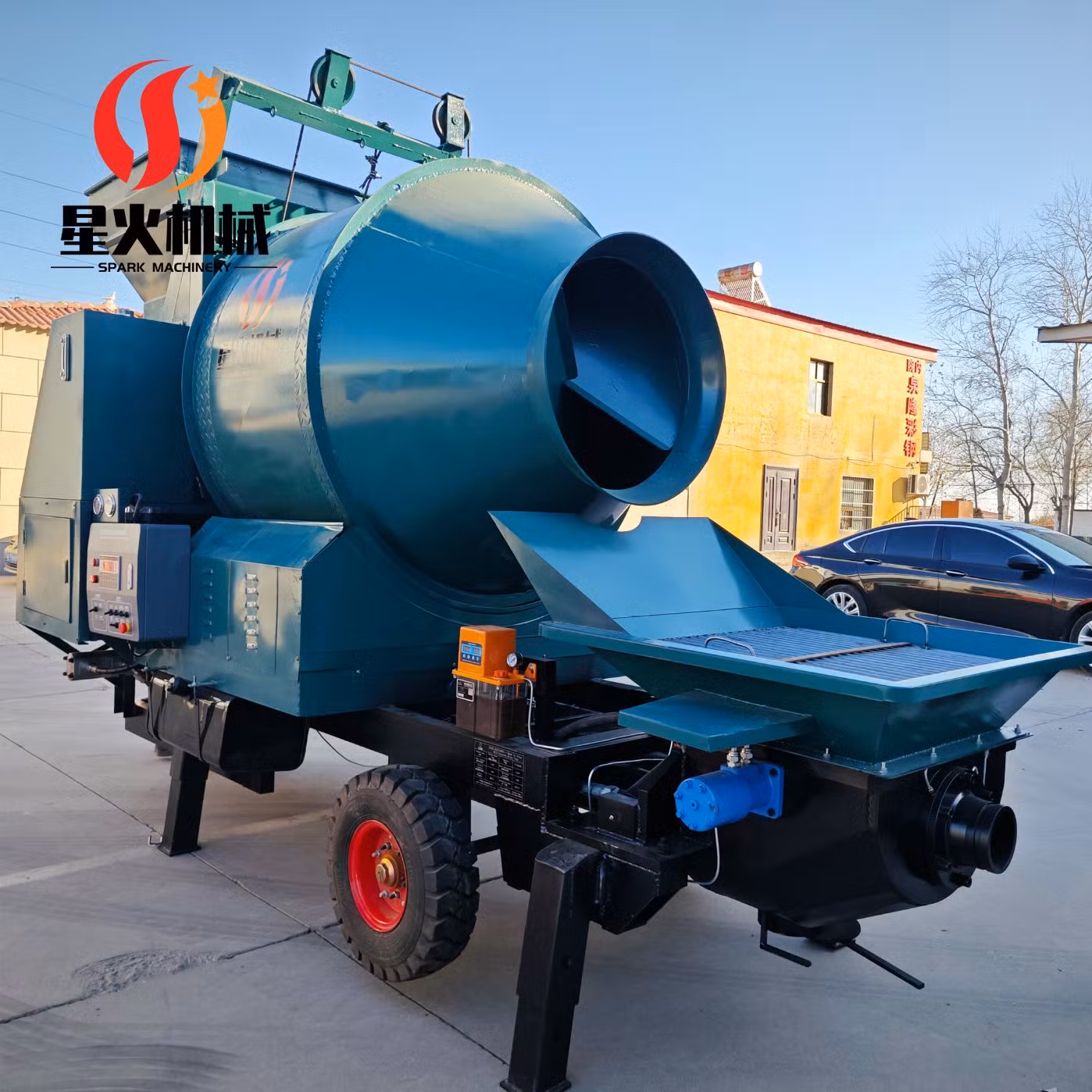 Space-Saving Jbc15/Jbs40 Concrete Mixer Pump Optimizes Tight Urban Work Zones