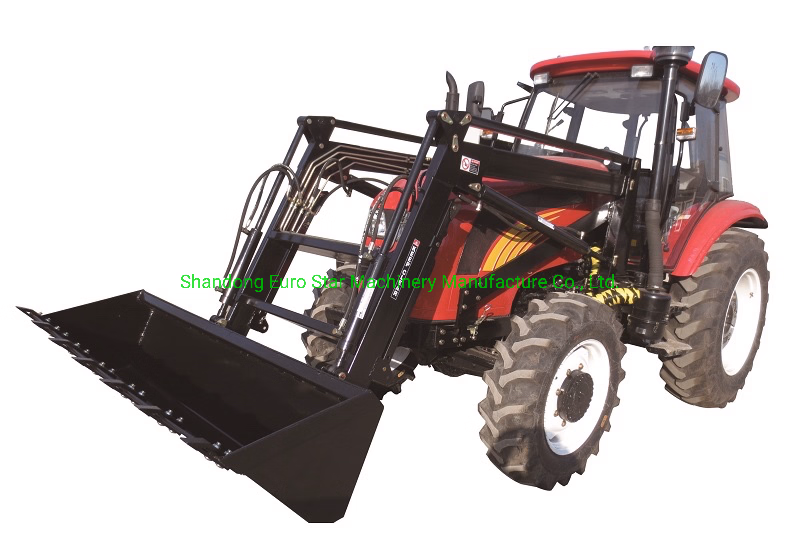 CE Tz-8 25-200HP Tractor Front End Loader Farm Mini Backhoe Catch Forklift Grass Fork China Agricultural Machinery Loader for Manufacturer with 4 in 1 Bucket