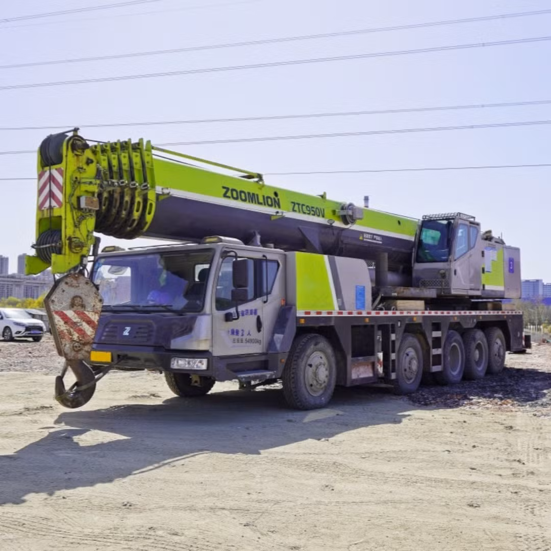 Used 95ton Truck Crane Zoomlion Ztc950V6 Wheel Crane Tire Crane for Sale