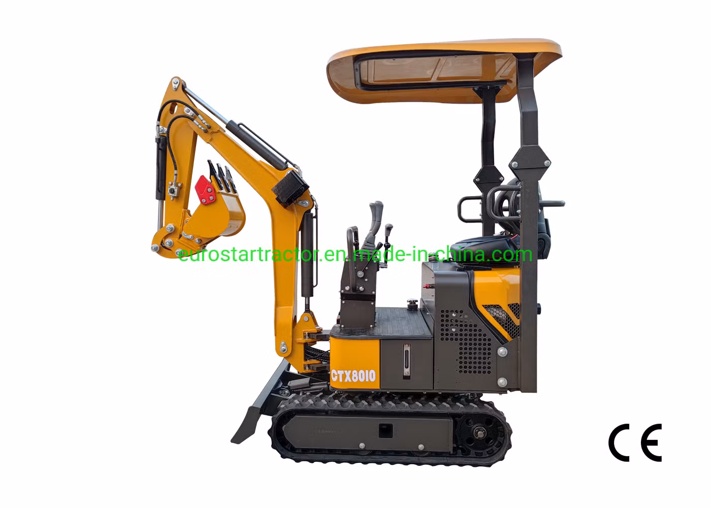 CE Ex8010 Excavator Backhoe Loader Slippage Mini Small Hydraulic Crawler Farm Deisel Land Wheel Engineering Excavator for Construction EPA4f