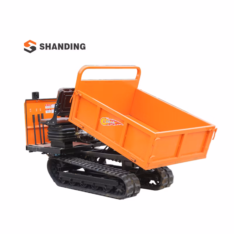 Mini Tracked Vehicle Dump Truck Mini Dumper with Crawler Loader Transporter Truck Minidumper Electric Tractor