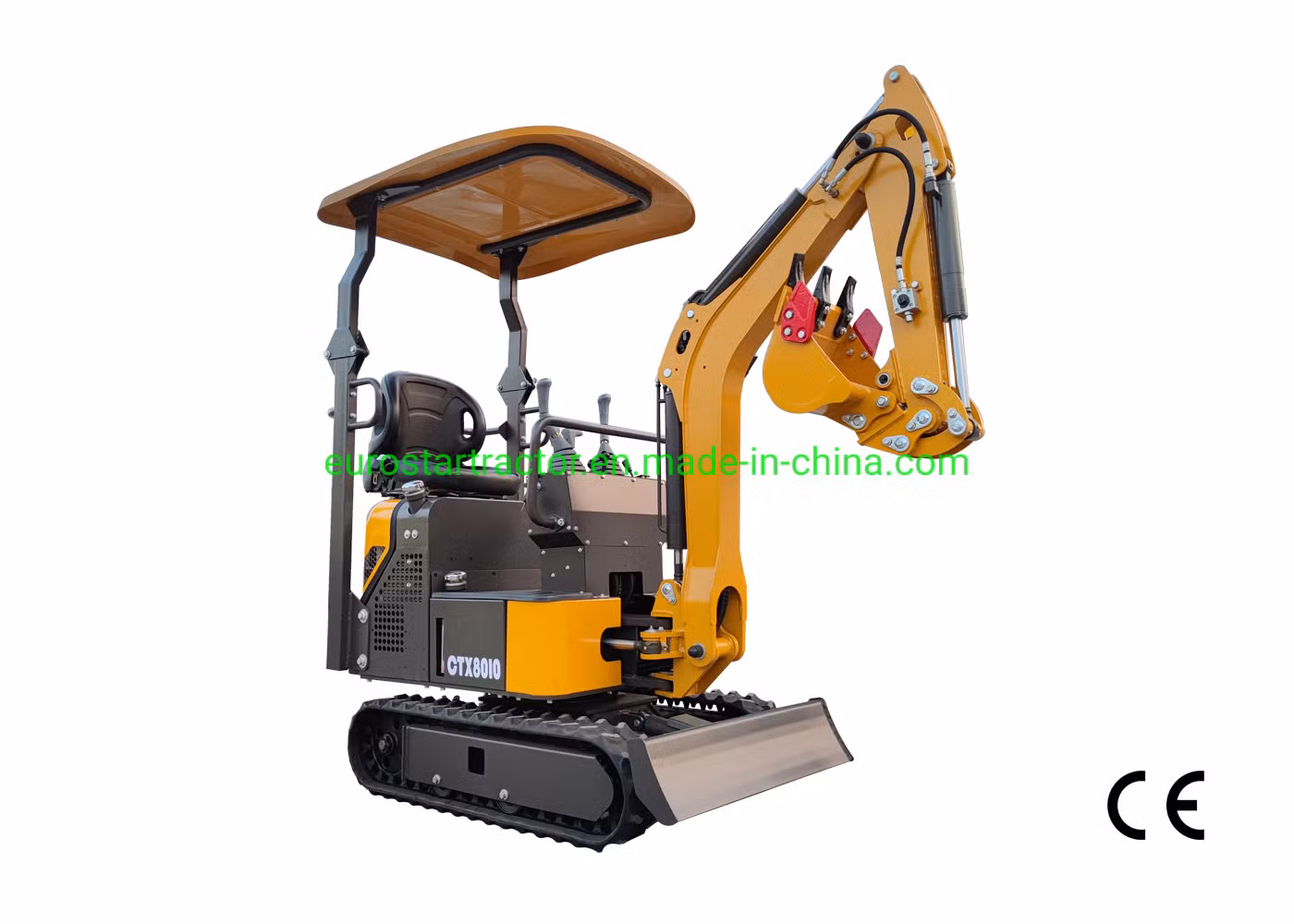 CE Ex8010 Excavator Backhoe Loader Slippage Mini Small Hydraulic Crawler Farm Deisel EPA4f Engine Land Wheel Engineering Excavator for Construction