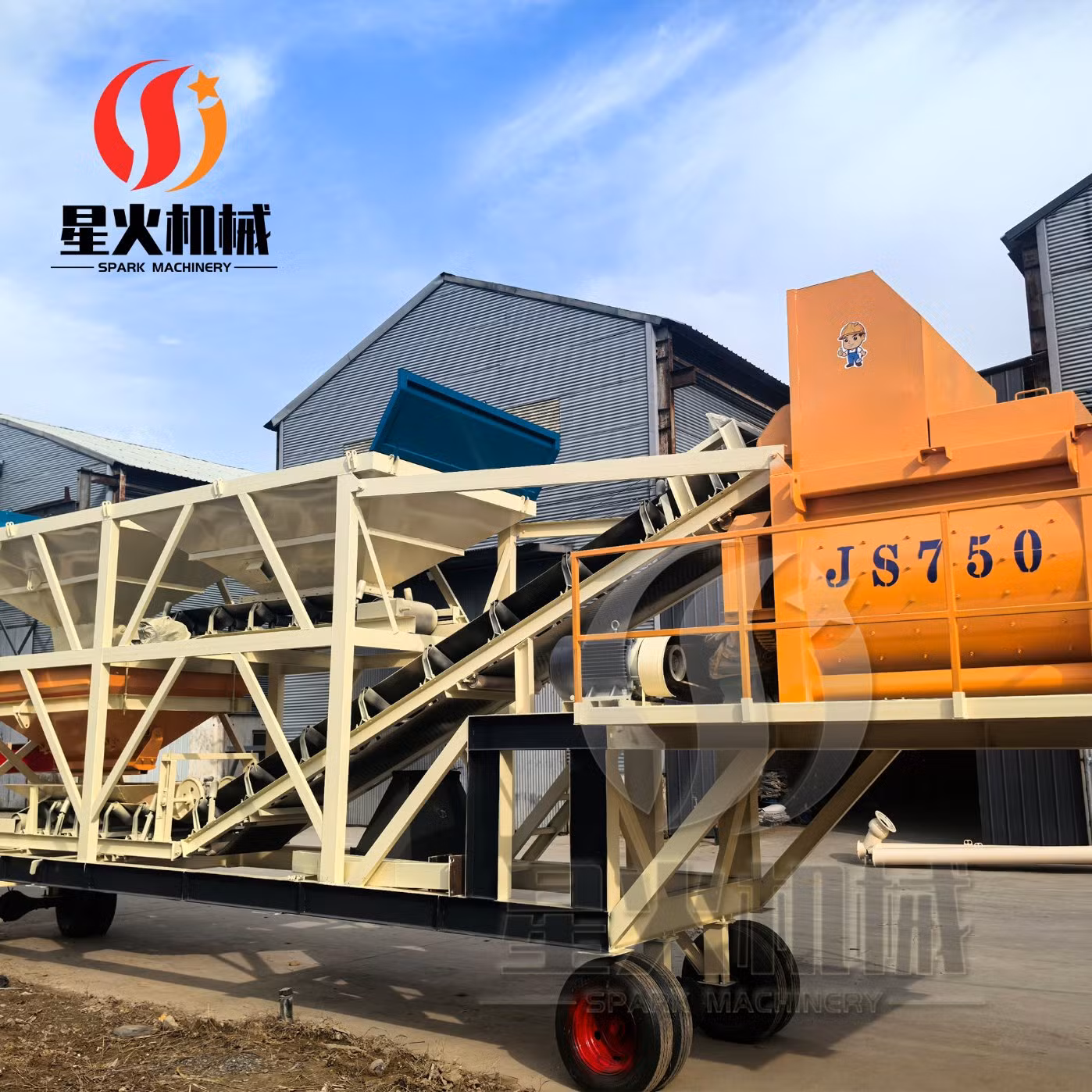Durable Concrete Batching Plant 25/35/50 M3/H for Coastal and Humid Working Areas