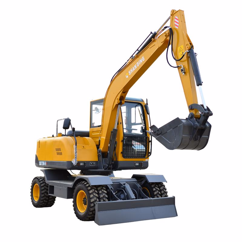 Construction Machinery Wheeled Diggers Mini Wheel Excavator CE/EPA/Eac Certificated Multifunction Compact Excavator for Construction Working