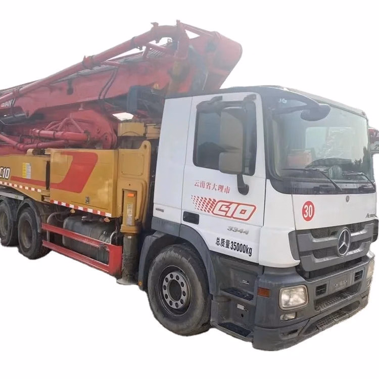 Used Sany Zoomlion Pump Truck Submersible Truck Clutch Pump Old Boom Auto Benz Chassis Truck Pump