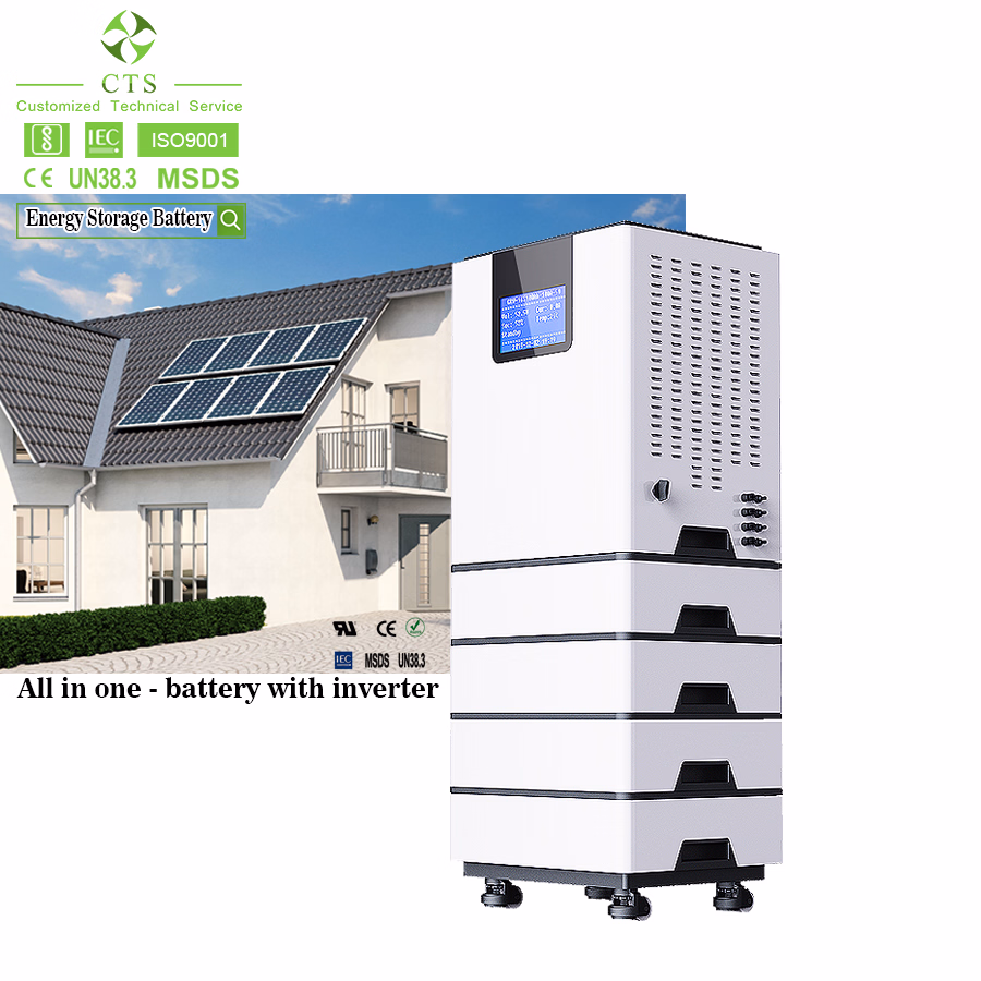 Large Capacity 48V 10kwh 20kwh 30kwh Lithium Ion Battery Pack Energy Storage Battery and Inverter All in One