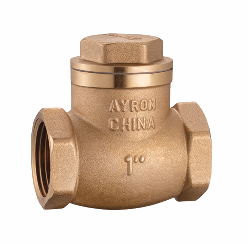 Brass Swing Check Valve - 3900 (Heavy type, big bore, the swing disc more open, PN16) - Ayron Brand