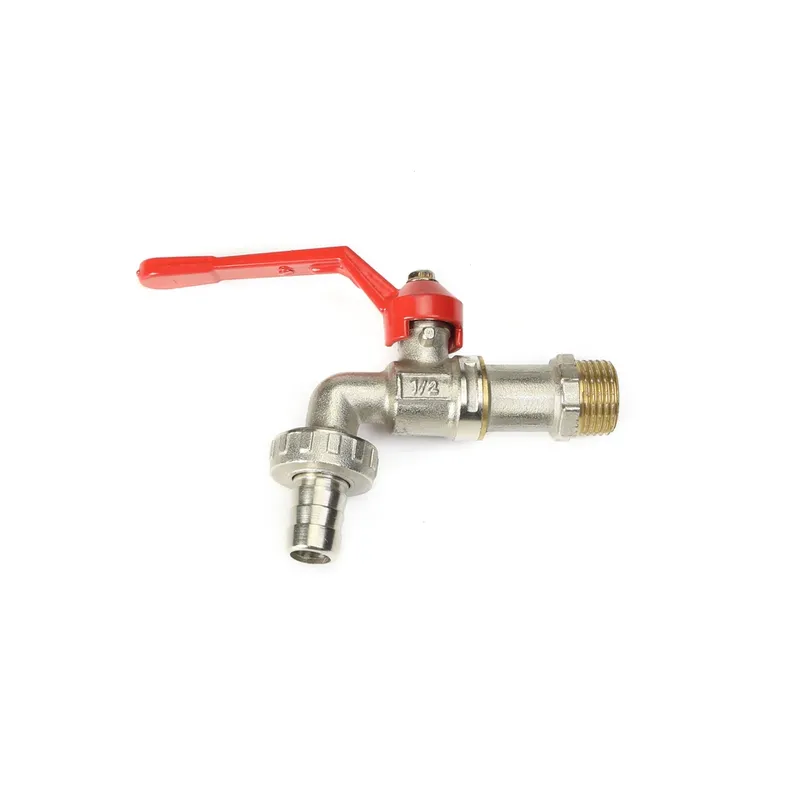 1/2 Inch Brass Bibcock Valve with Threaded Connection for Water Distribution
