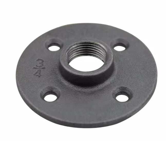 Black Malleable Iron Pipe Fitting Malleable Cast Iron 4 Holes Flange