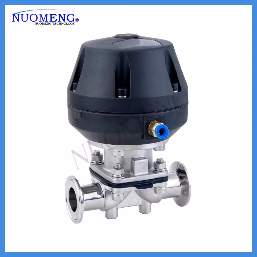 High-Quality DIN Sanitary Pneumatic Diaphragm Valve in SS304/SS316L
