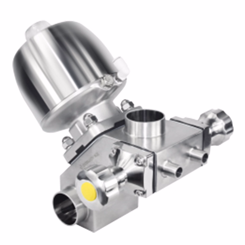 Pneumatic Multi Port Welding Diaphragm Valve with Mini Sample Valve