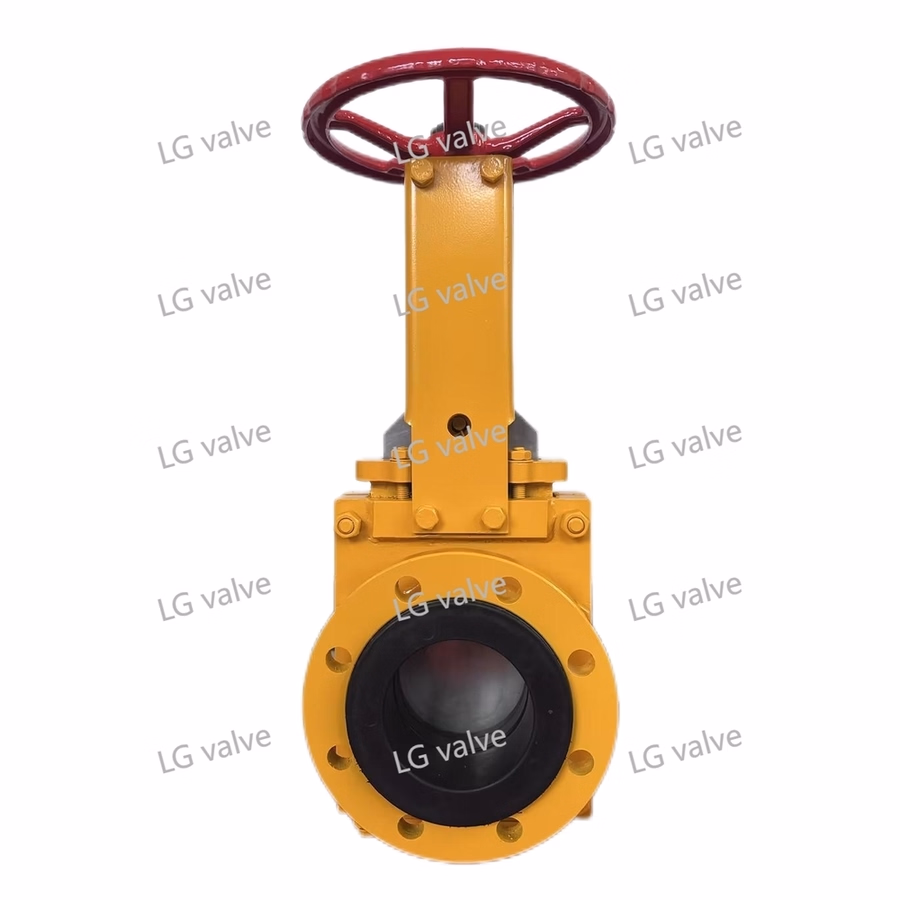 China Manufacturing Size DN100-DN1000 Lgc-Self-Seal Flanged Slurry Knife Gate Valve