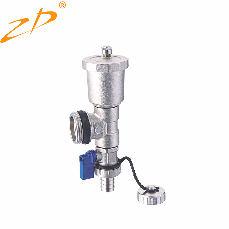 Water Heater Pressure Reducing Air Vent Boiler Brass Drain Valves for Underfloor Heating System
