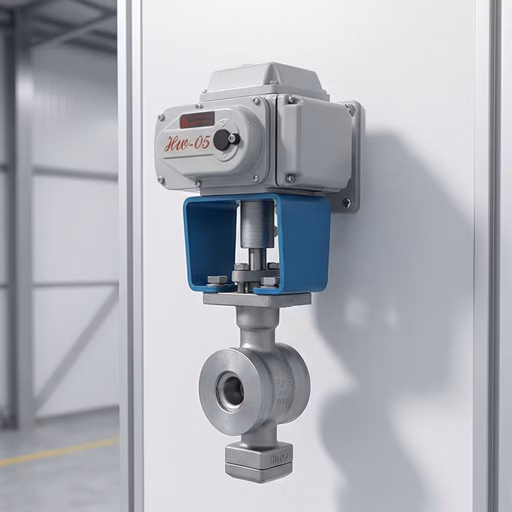 High-Temp Electric V Control Valve 450° C Rated, Steam/Oil Applications