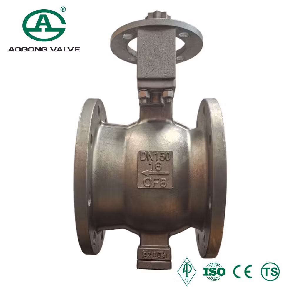 API 6D 1 Way Flange Pneumatic Actuator V Ball Valve