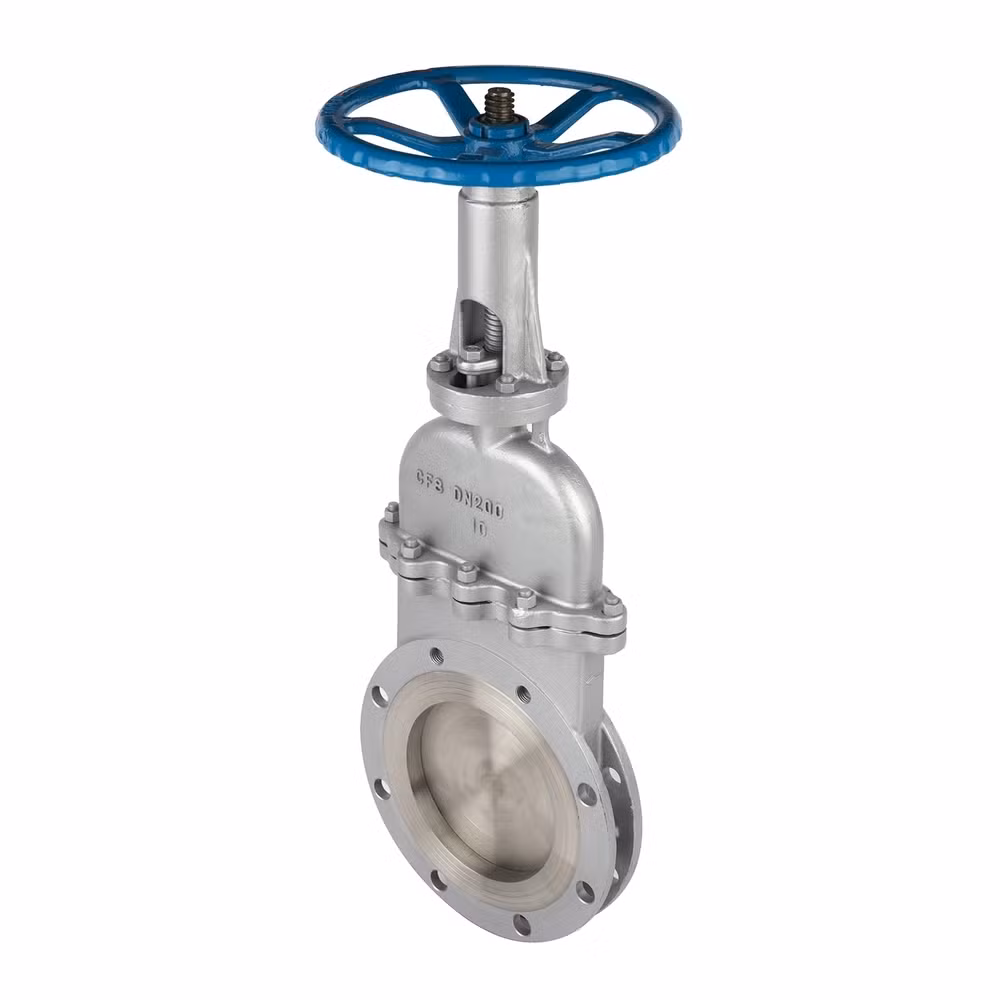 Durable Dmz Engineered Unidirectional Sealing Knife Gate Flanged Valve for Mineral Processing