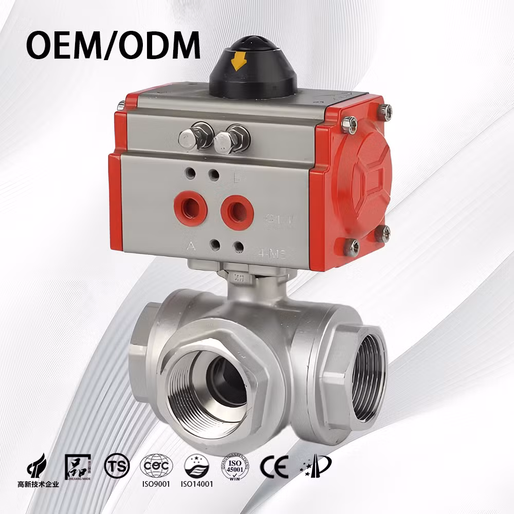 China/Pneumatic/Manual/Electric Actuator/Stainless Steel/Industrial/High Pressure/Wafer Flange 3 Way/Control/Floating/Ball Valve for Water Control