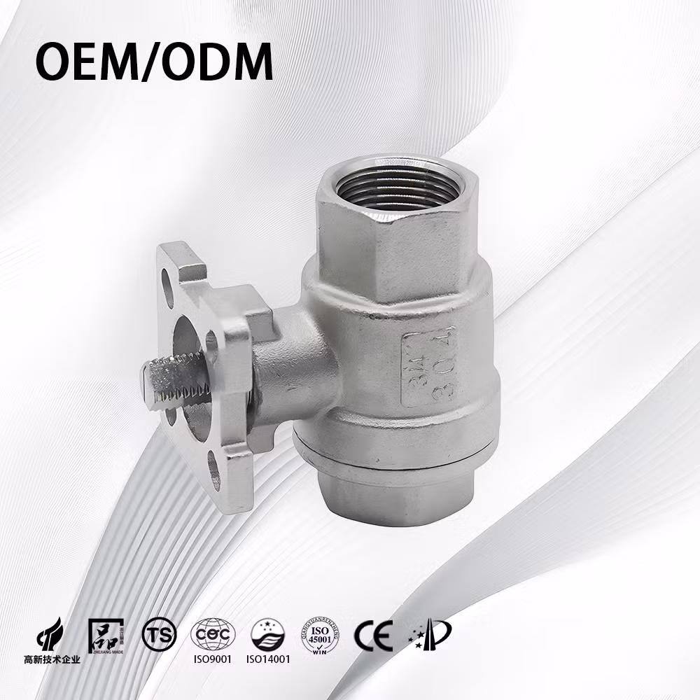 Stainless Steel 2PC Ball Valve Motorized with Pneumatic Actuator for Gas Control