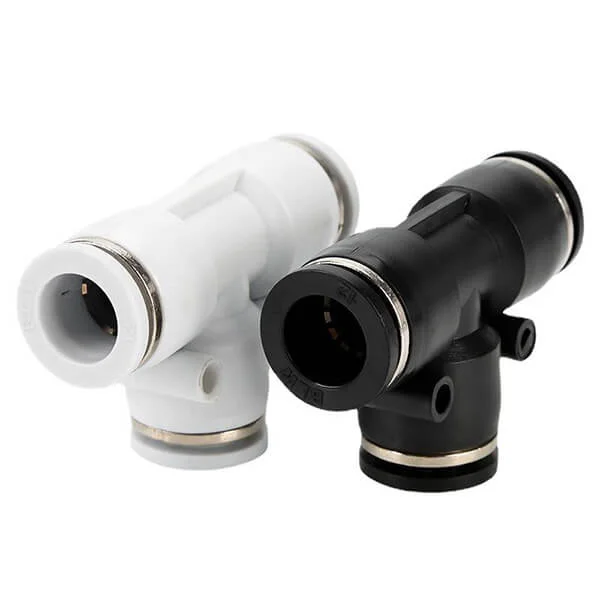 PG T Push To Connect Fittings Tee Union Air Line Pneumatic Quick Connector - EVERPEAKTOOLS