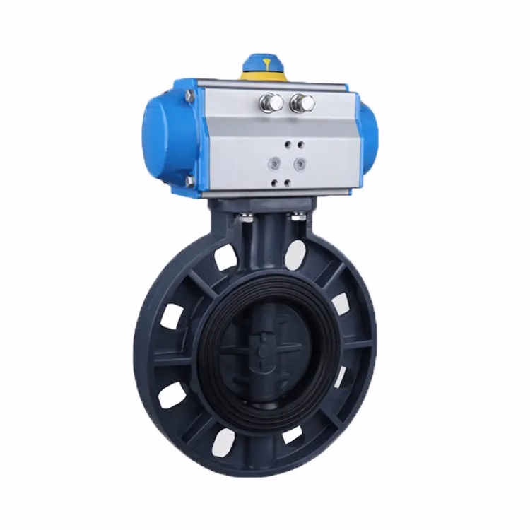 Pneumatic UPVC CPVC Plastic Valve PVC Butterfly Valve