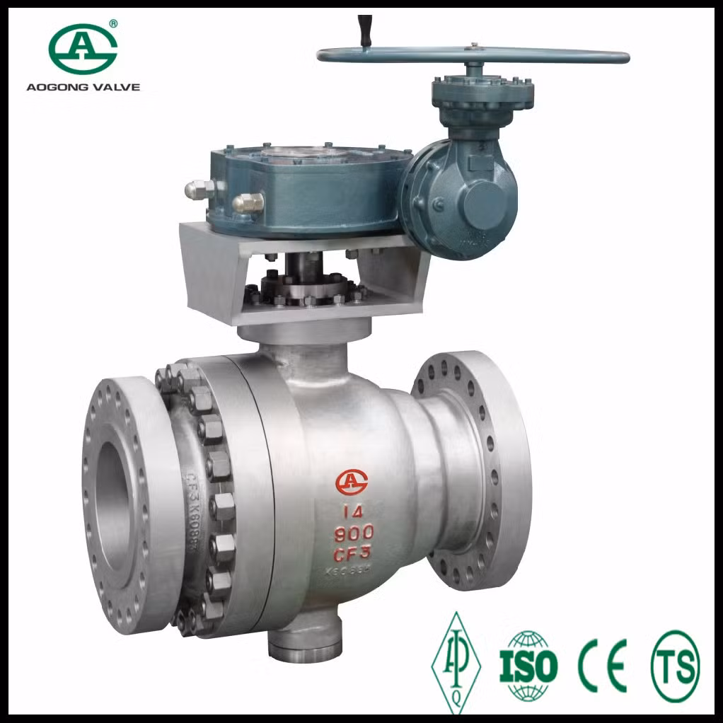 Durable CF8m Trunnion Ball Valve for Actuator Installation