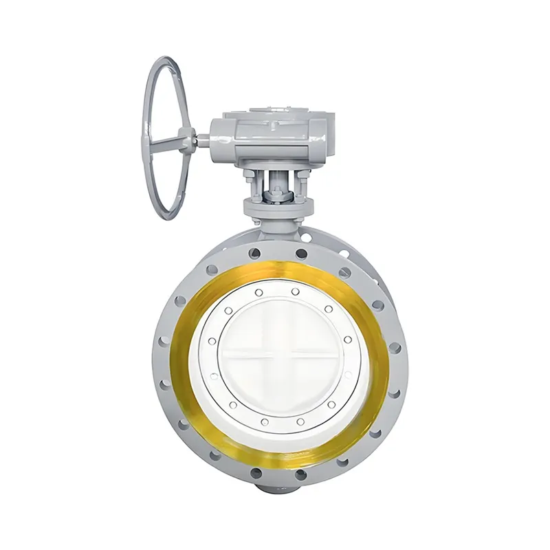 Triple Offset Butterfly Valve With Gear Box Carbon Steel WCB 16” 150LB RF Flange Metal-To-Metal Manufacturer & Factory - WKT VALVE
