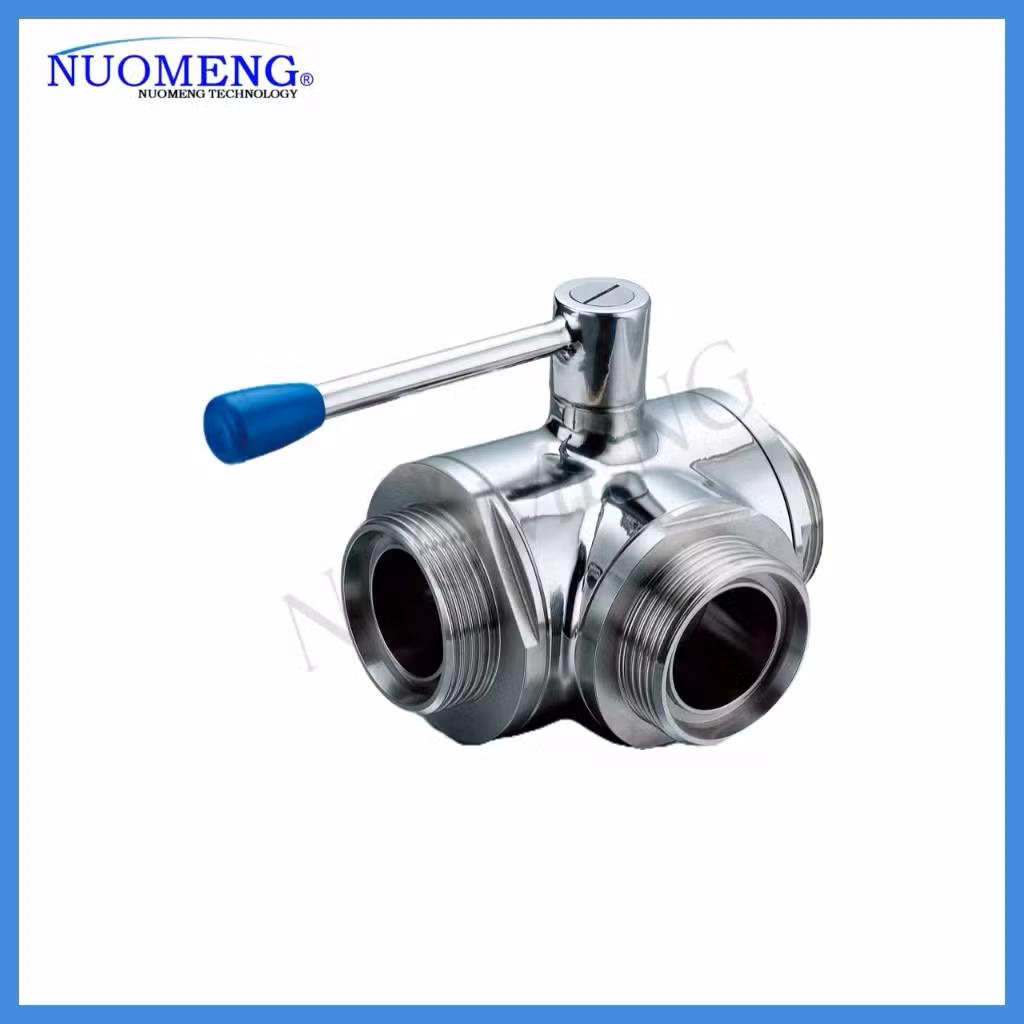 3A Sanitary Stainless Steel SS304/SS316L Thread Three-Way Square&Conventional Ball Valve &Control Valve