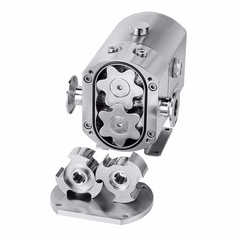 Sanitary Mini Lobe Gear Pump with Trolley for High Viscosity Liquid Transfer