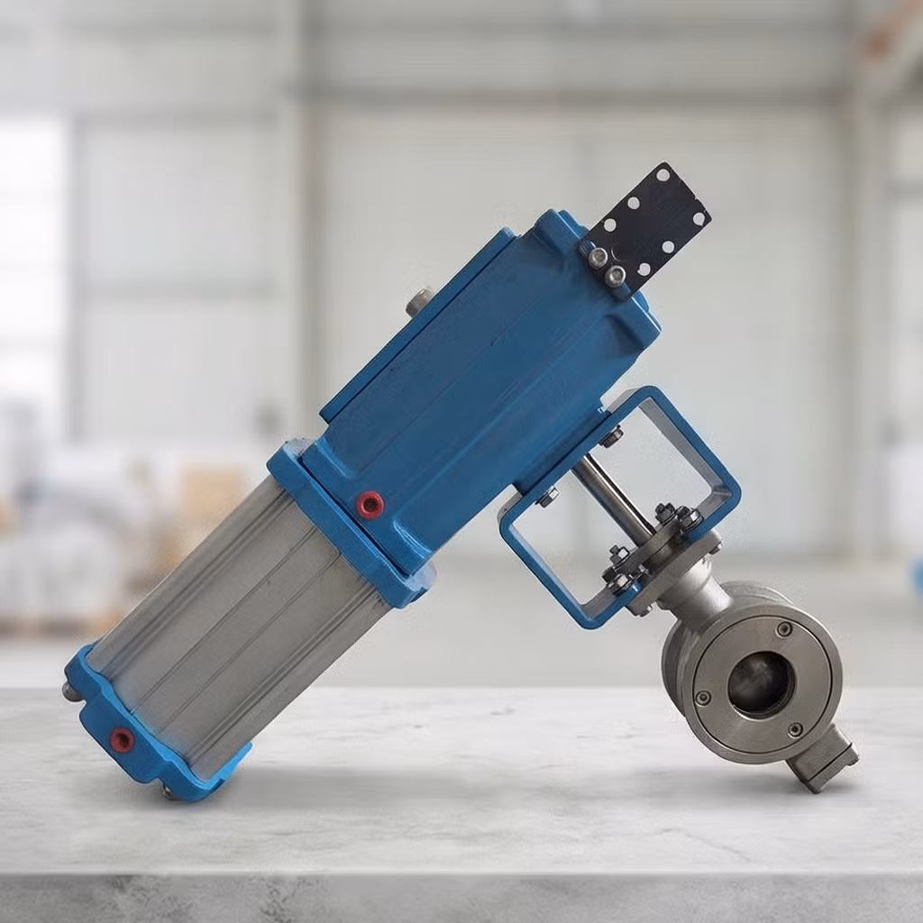High Precision Flanged Pneumatic V-Port Control Valve for Process Industries