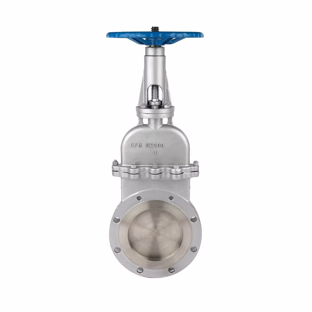 High-Performance Dmz Covered Unidirectional Sealing Knife Gate Flange Valve for Chemical Industries