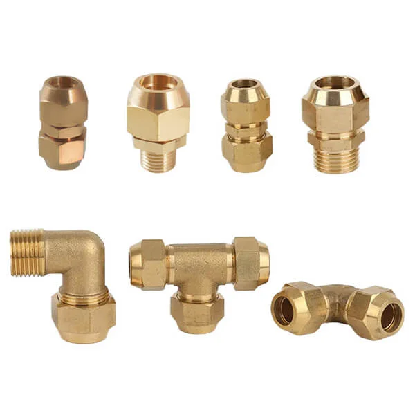 Flared Joint Pipe Fittings Tube Copper Brass Connector - EVERPEAKTOOLS