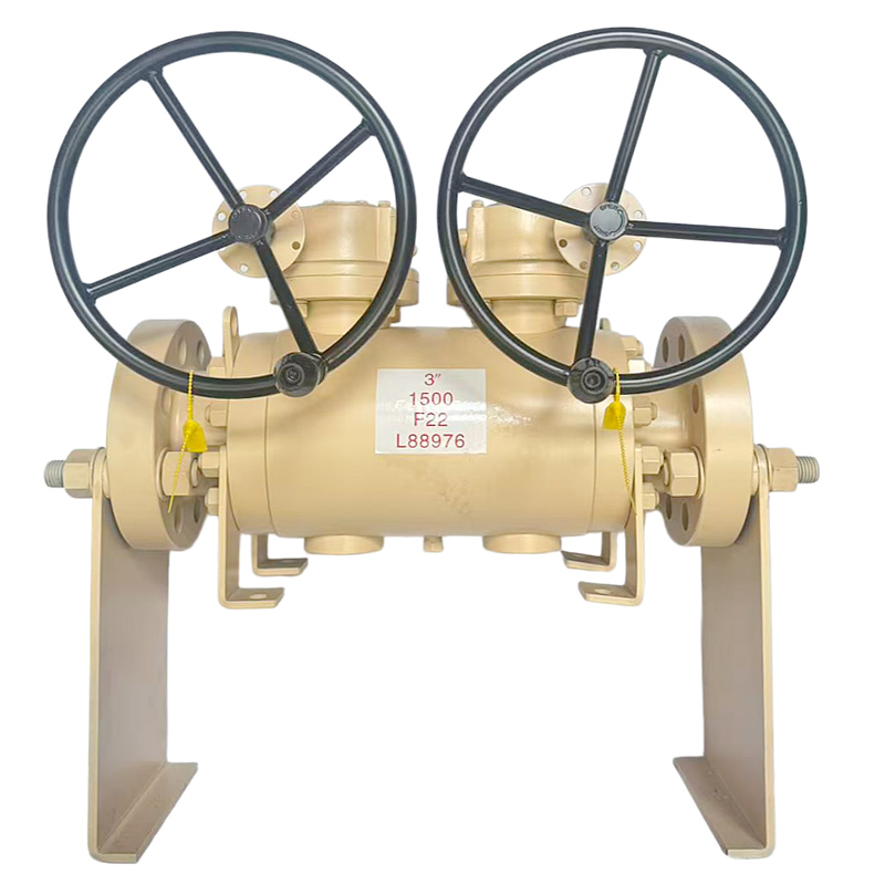 API 6D ASME B16.34 API 607 CE 3” 1500LB F22 Alloy Steel Body 304 Stainless Steel Seat Hard Seated RF Flanged Gear Operated Double Block and Bleed (DBB) Trunnion Mounted Ball Valve Manufacturer & Factory - TIANYU VALVE