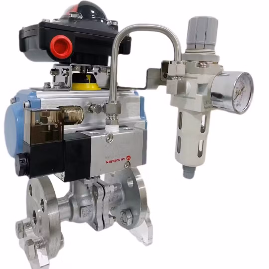 Pneumatic Ball Valve Stainless Steel Actuator Flange Ball Valve