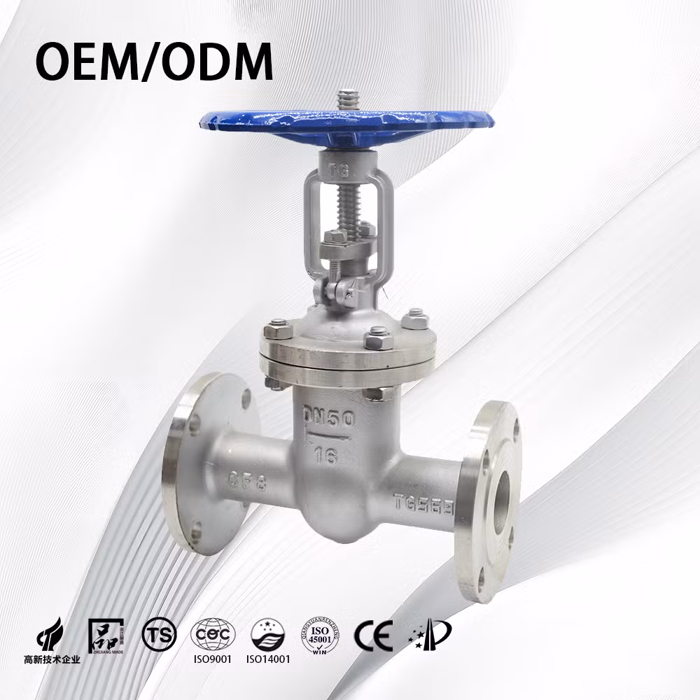 Stainless Steel OEM ASME Rising Stem Medium/Heavy Flange Gate Valve for Liquids