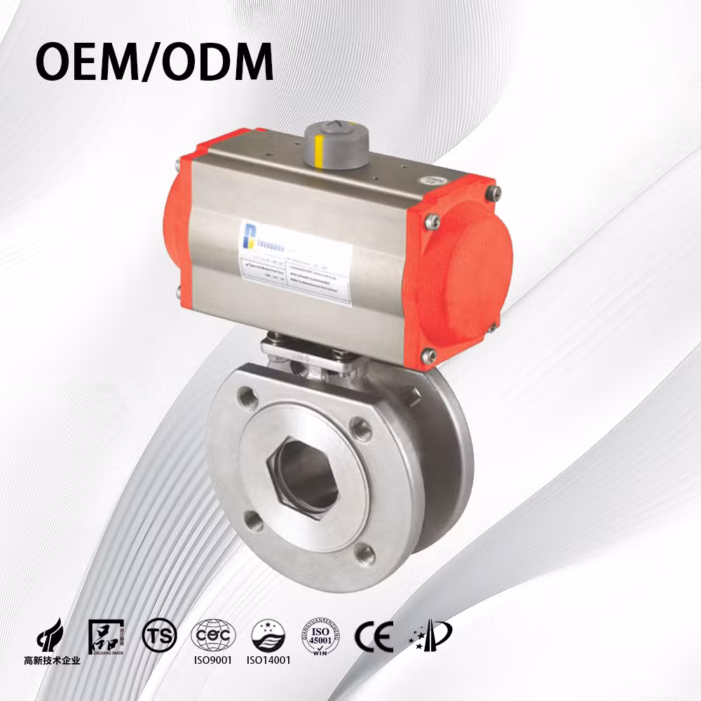 Stainless Steel Industrial OEM/ODM Non-Retention Thin Ball Valve with Electric Actuator