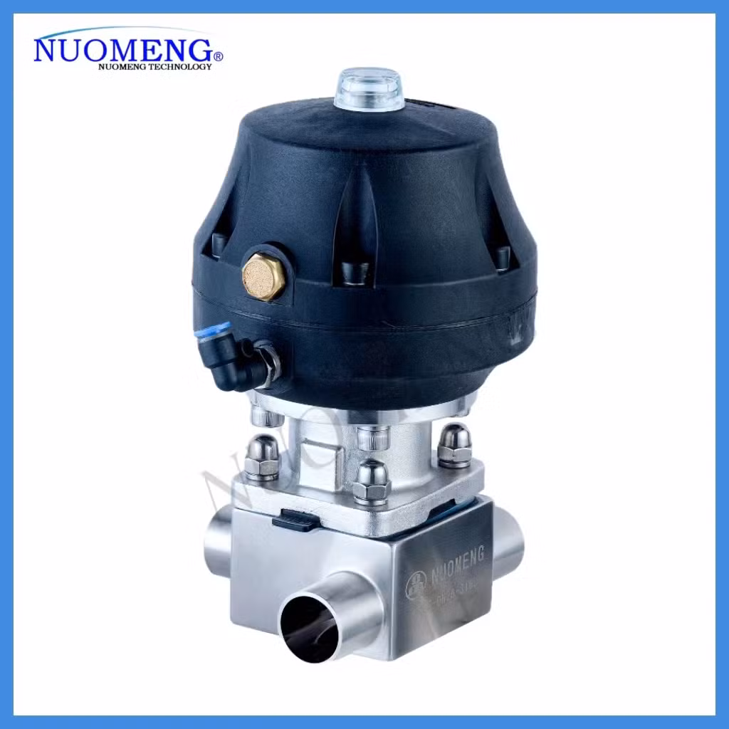 Premium Sanitary Stainless Steel Three-Way Diaphragm Valve for Industrial Use