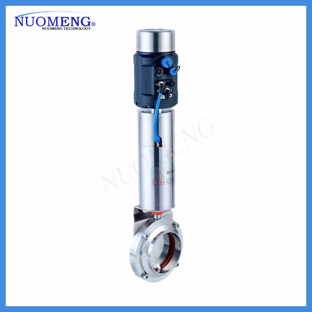 Sanitary Stainless Steel SS304/SS316L Pneumatic Actuator Butterfly Valve